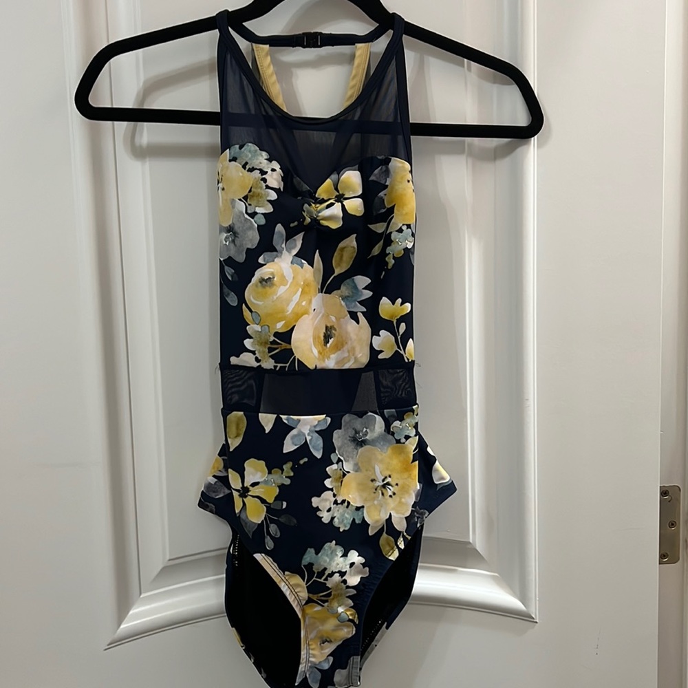 blue and yellow oh la la dancewear leotard